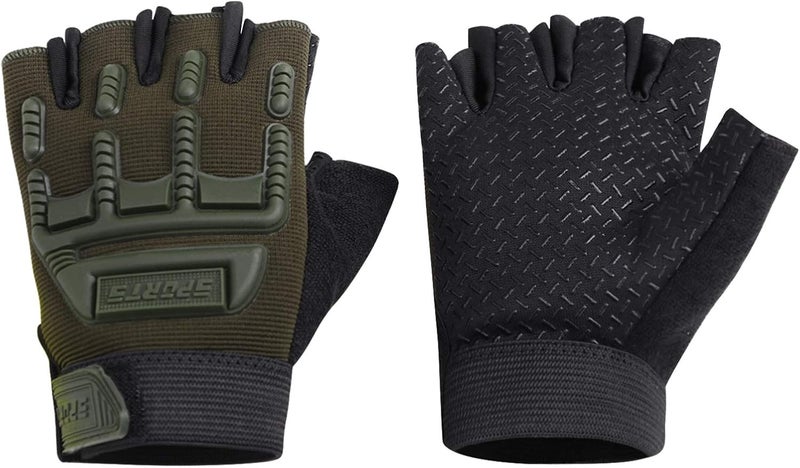 GREUS Kids Half Finger Cycling Gloves - Breathable Non Slip Bike Riding Gloves with UV Protection for Boys & Girls Aged 6-10 - Image 3